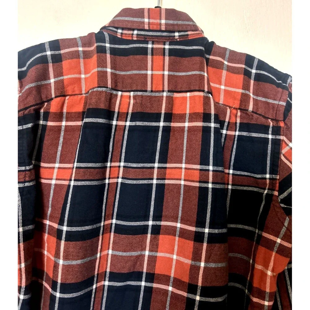 Banana Republic Standard Fit Mens M Plaid Flannel Button Up Cotton Shirt